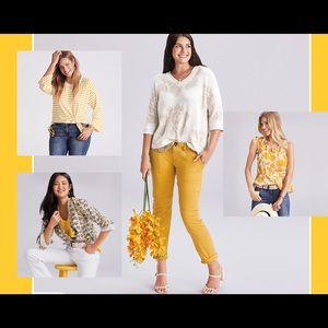 NEW Cabi yellow utility trouser pants